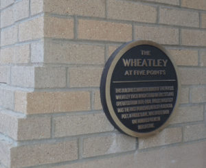 The Wheatley Flats bronze plaque