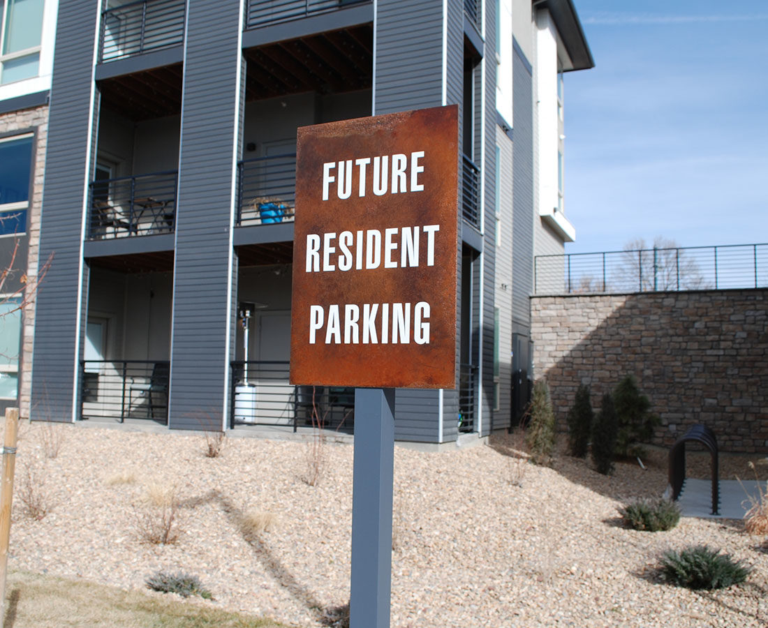 Future Resident Parking sign at Solana Olde Town Station