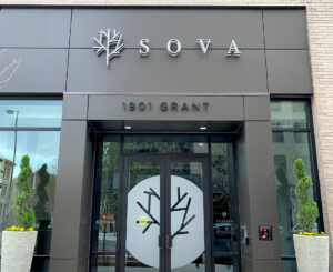 Sova on Grant exterior lettersets and vinyl