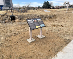 Informational panel along the High Line Canal in Aurora