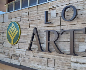 Lone Tree Arts Center monument sign close up