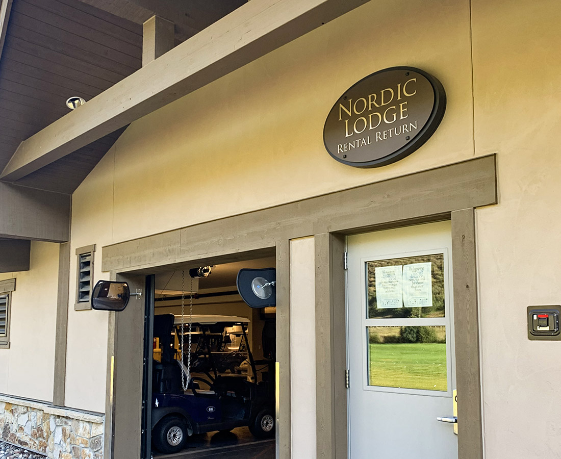 Vail Golf and Nordic Clubhouse exterior building sign of Nordic Lodge