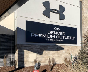Under Armour exterior sign at Denver Premium Outlets