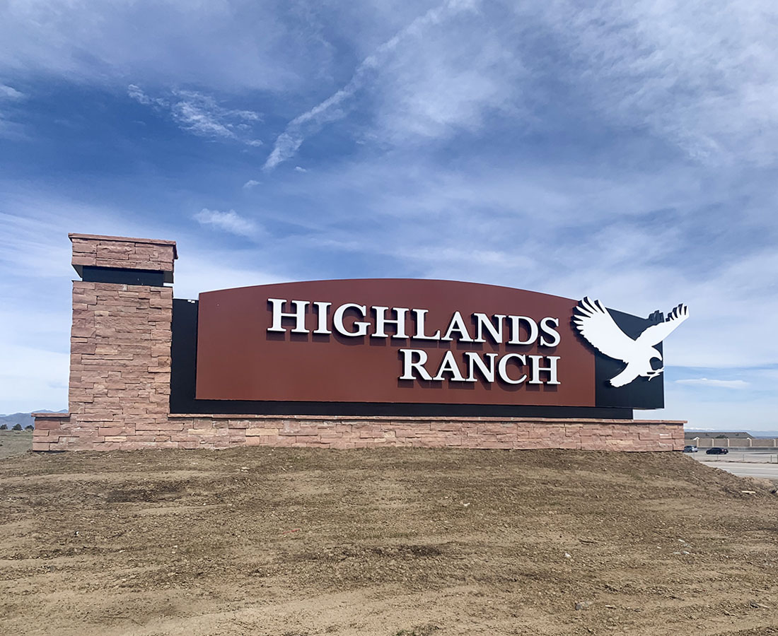 Highlands Ranch Illuminated Monument Sign